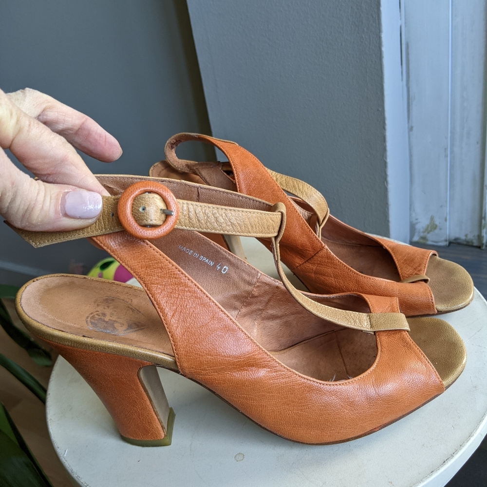 Orange heels from Spain